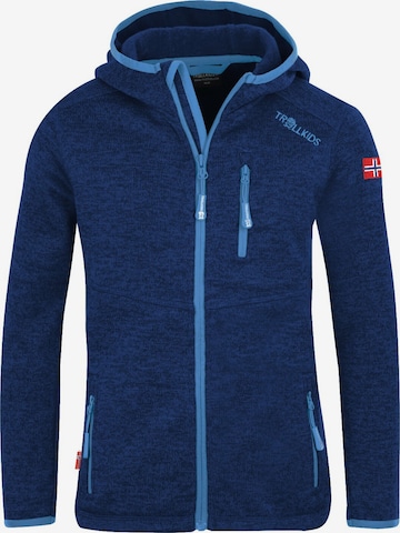 TROLLKIDS Fleece Jacket in Blue: front