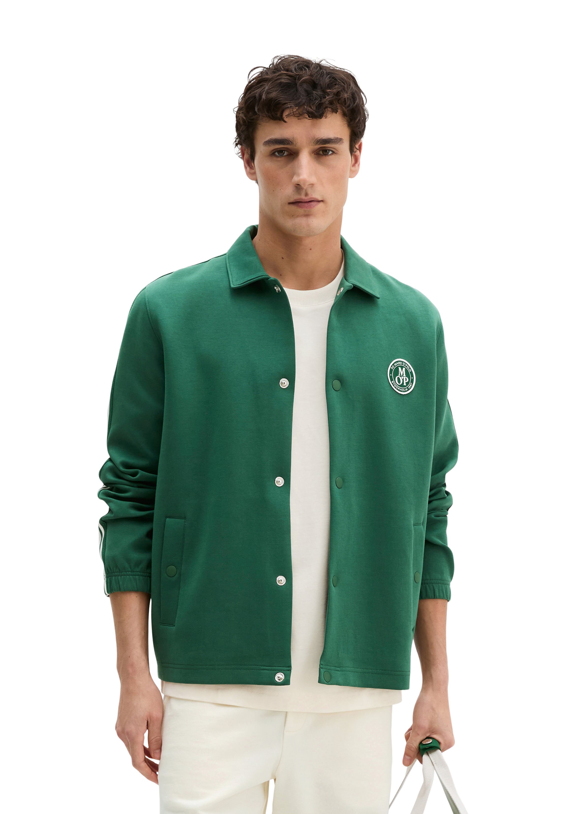 Marc O'Polo Sweatjacke in Grün: Vorderseite