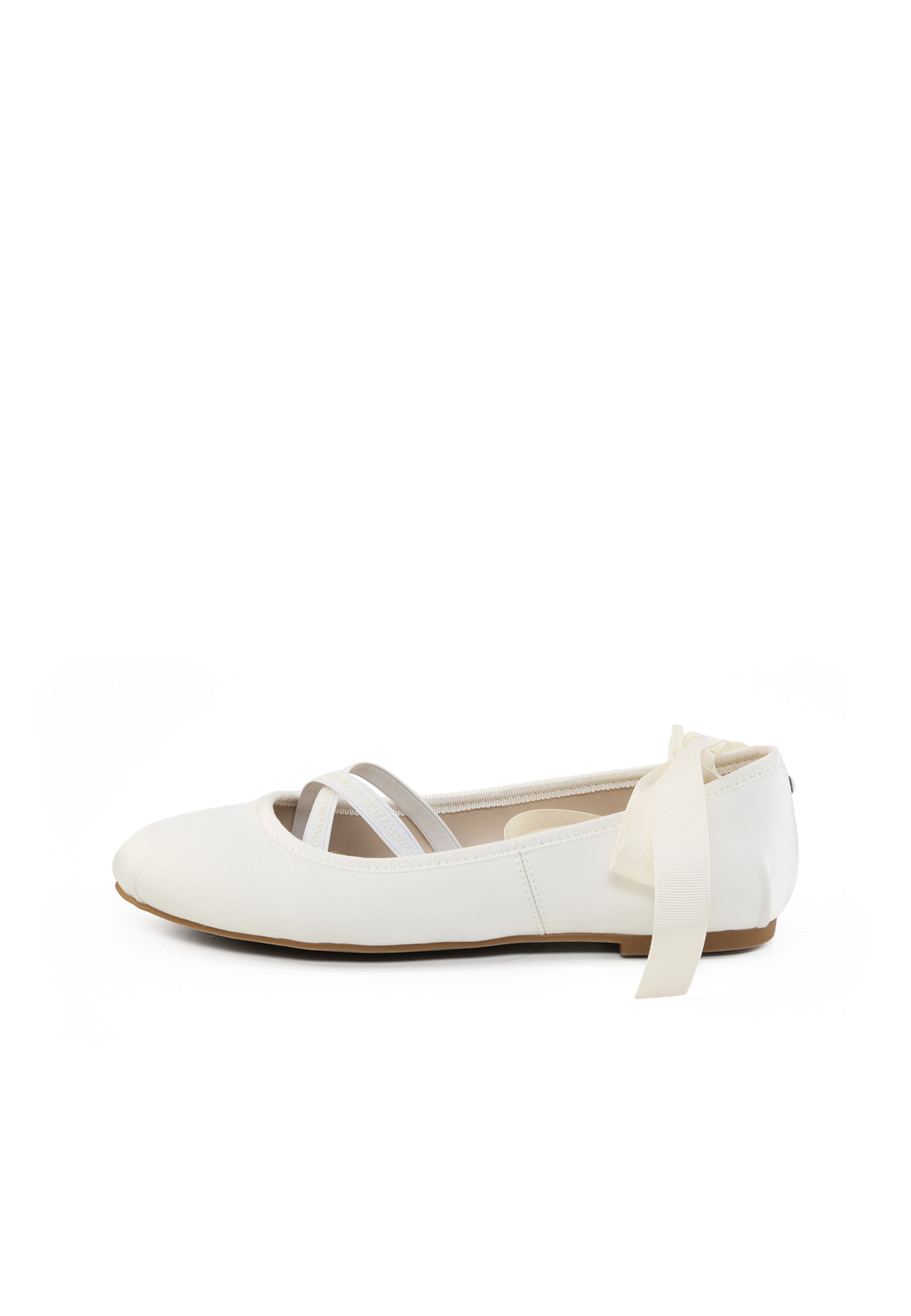 BUFFALO Strap ballerina 'Dahlia' in White: front