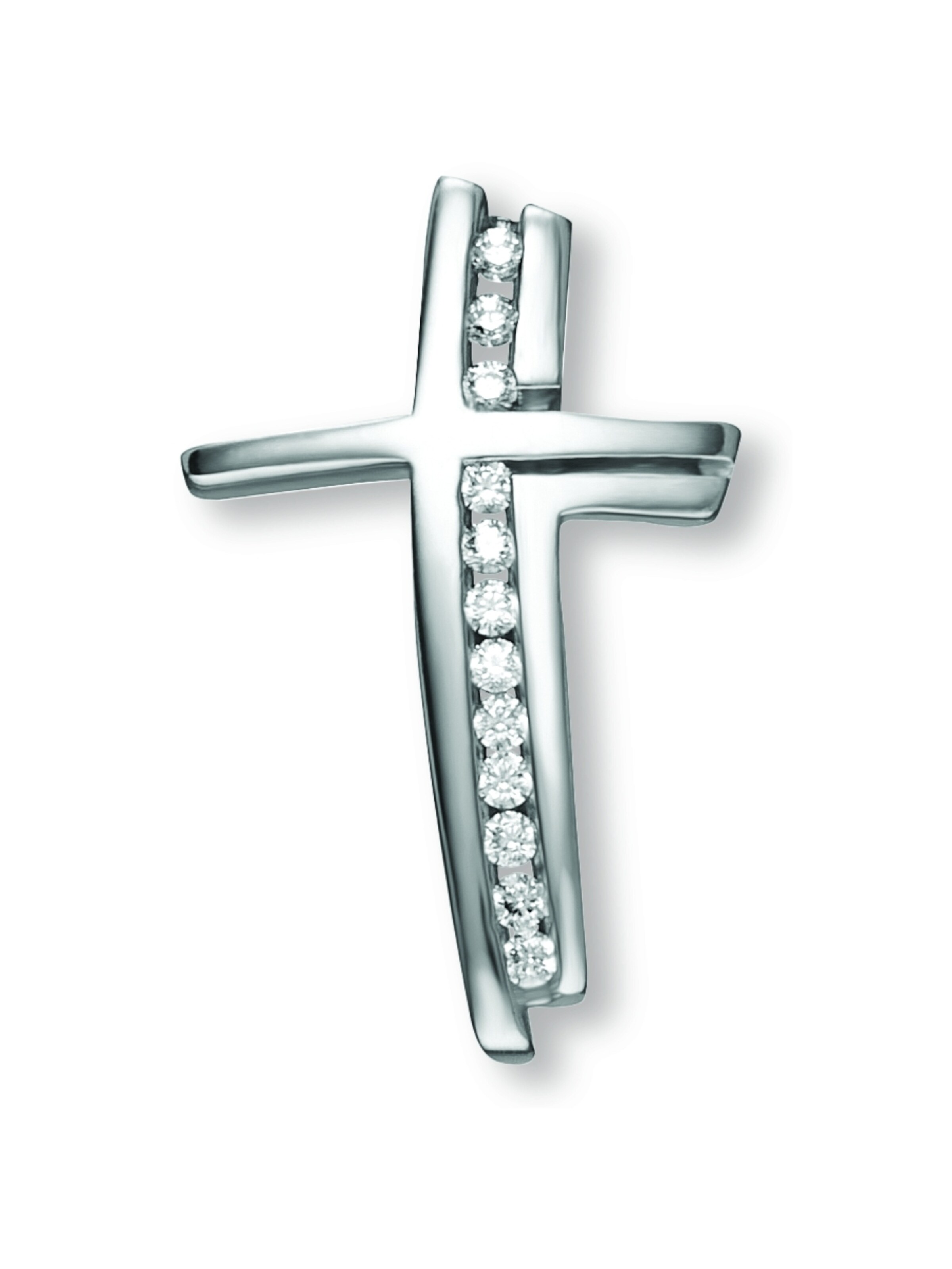 ONE ELEMENT Anhänger 'Kreuz' in Silber: Vorderseite