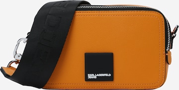 KARL LAGERFELD JEANS - Mala de ombro em amarelo: frente