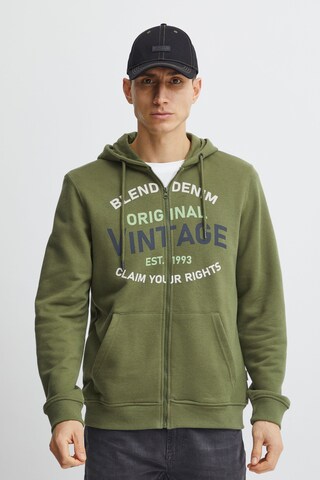BLEND Sweat jacket in Green: front