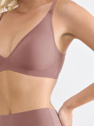 SLOGGI Trojúhelníková Podprsenka 'ZERO Feel 2.0 THE UP' – hnědá