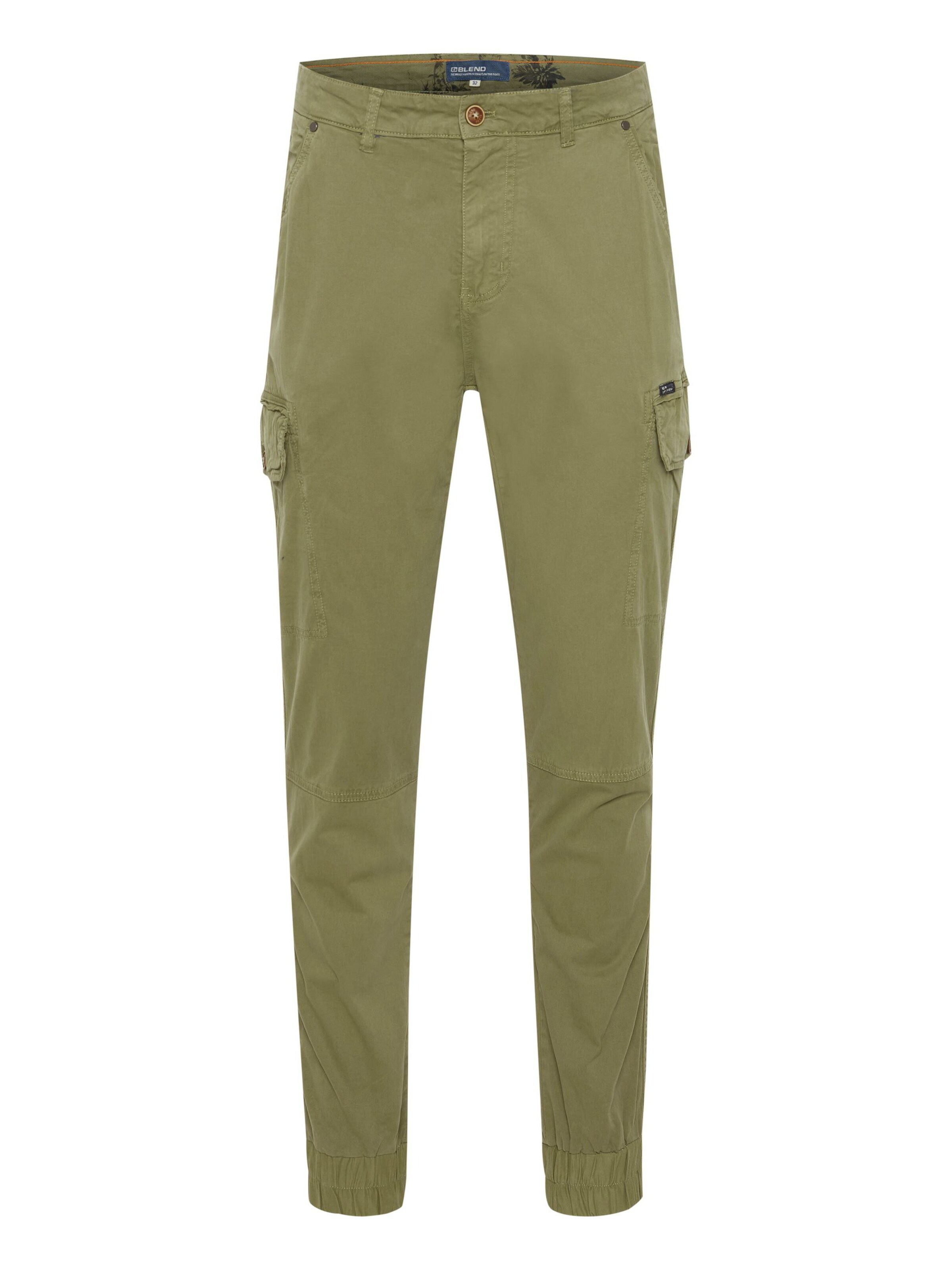 BLEND - Pantalón cargo 'BHNan' en verde: frente