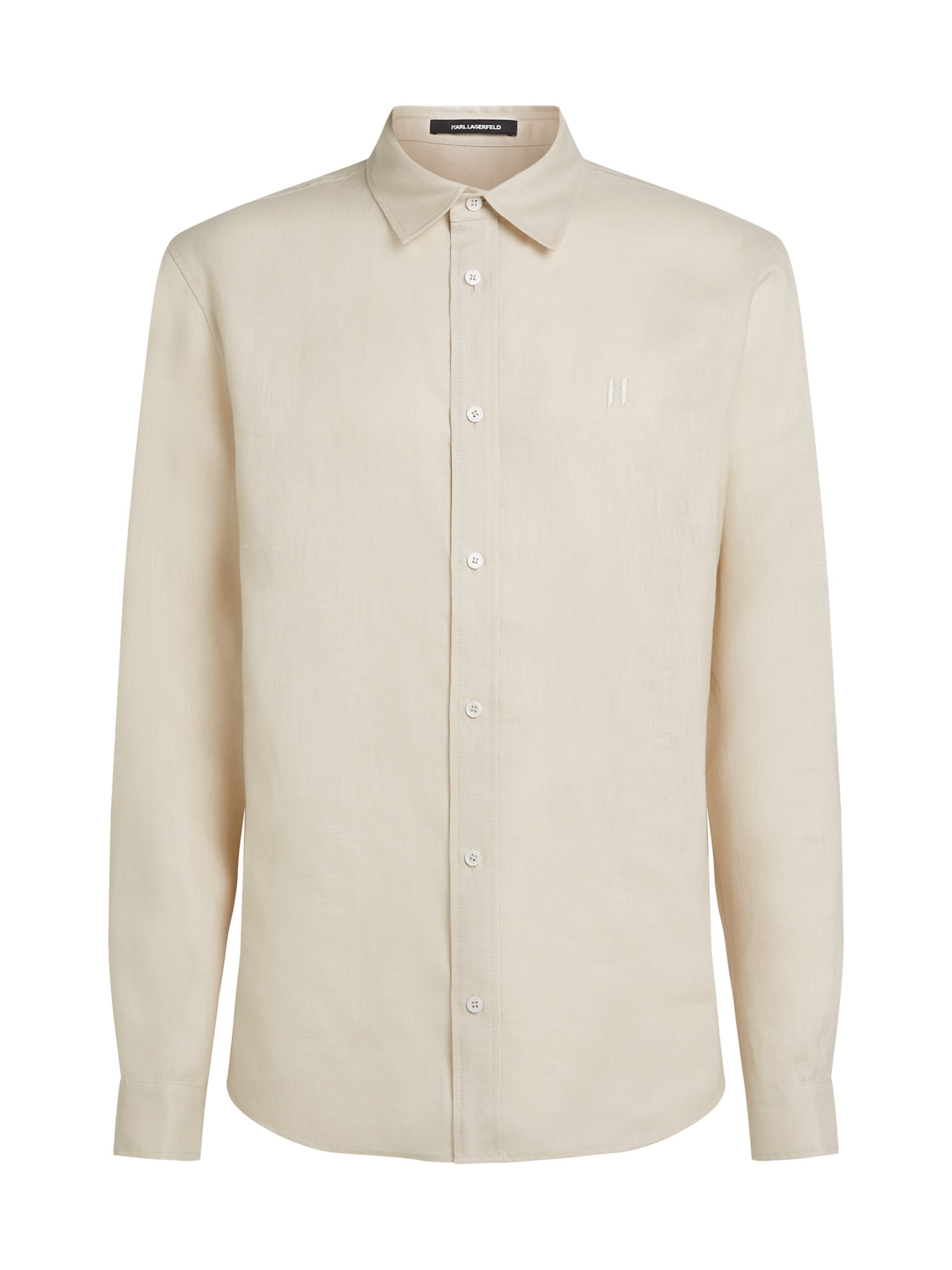 Karl Lagerfeld Regular fit Button Up Shirt in Beige: front