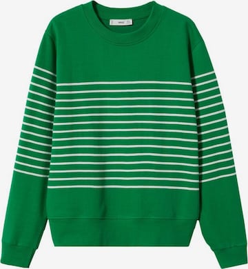 MANGOSweater majica 'pstfahe' - zelena boja: prednji dio
