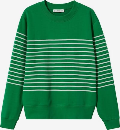 MANGO Sweatshirt 'pstfahe' in de kleur Grasgroen / Wit, Productweergave
