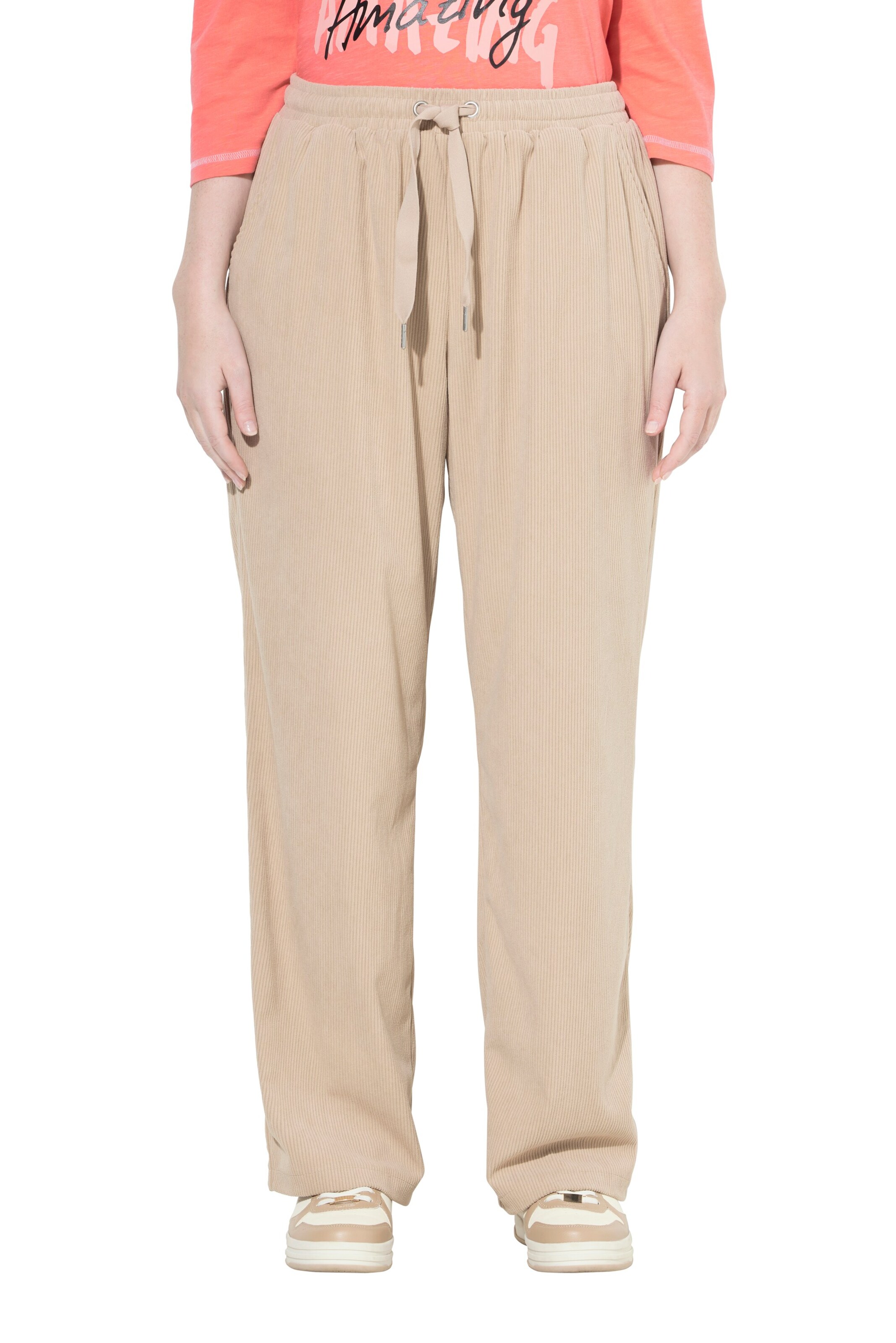 Ulla Popken Regular Hose in Beige: Vorderseite