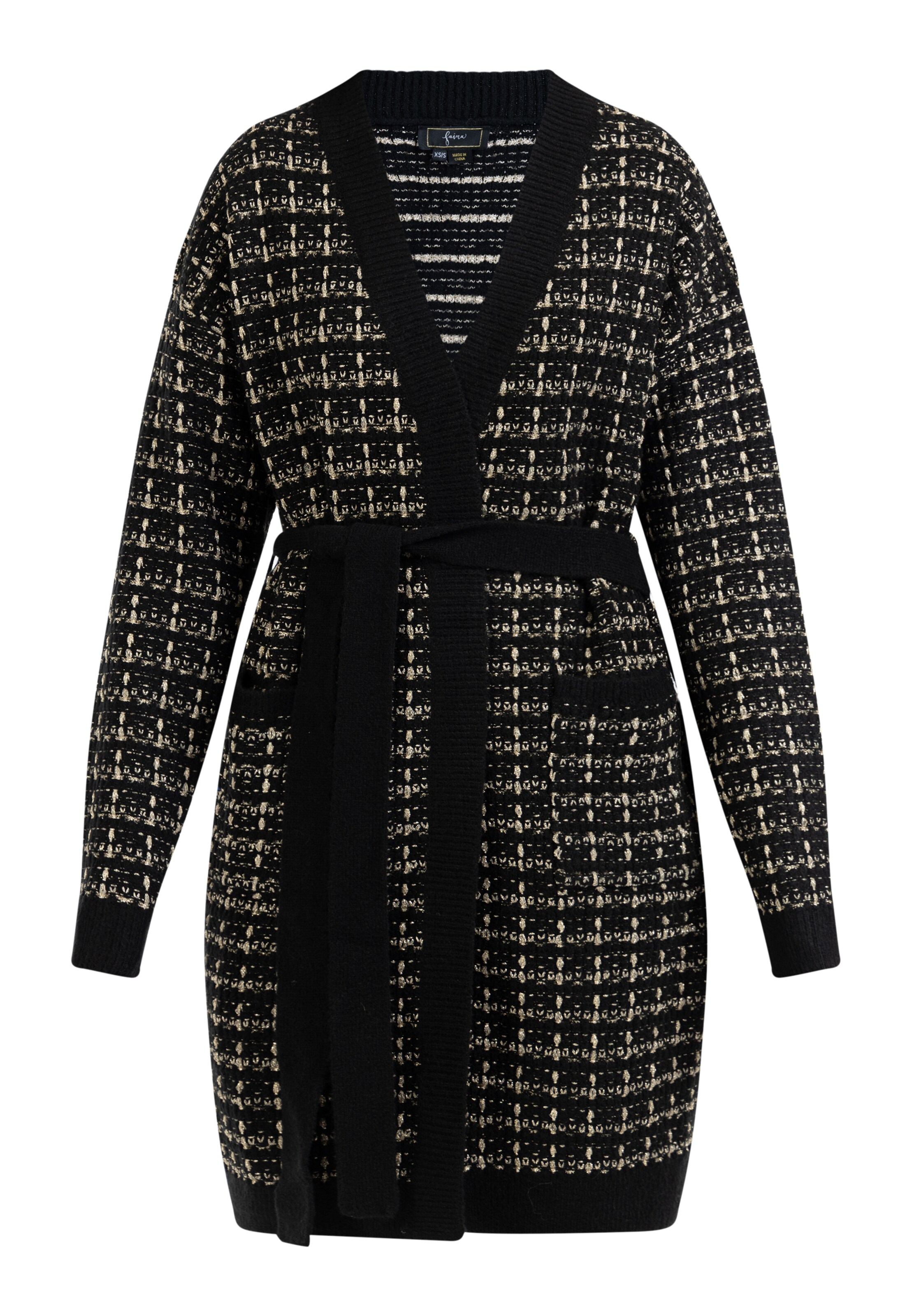 Giacchetta di faina in nero: frontale