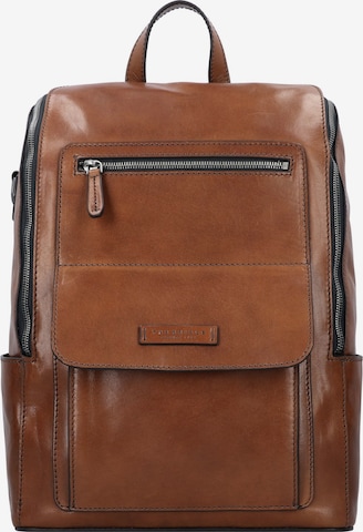 The Bridge Backpack in Brown: front