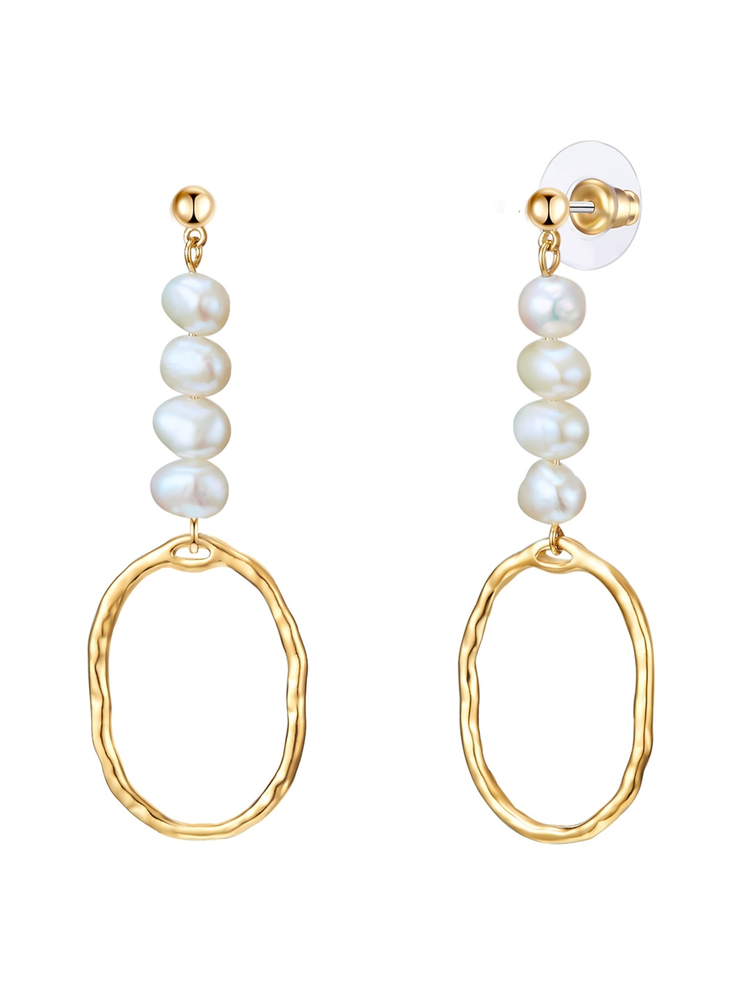 Lulu & Jane Oorbellen in Goud: voorkant