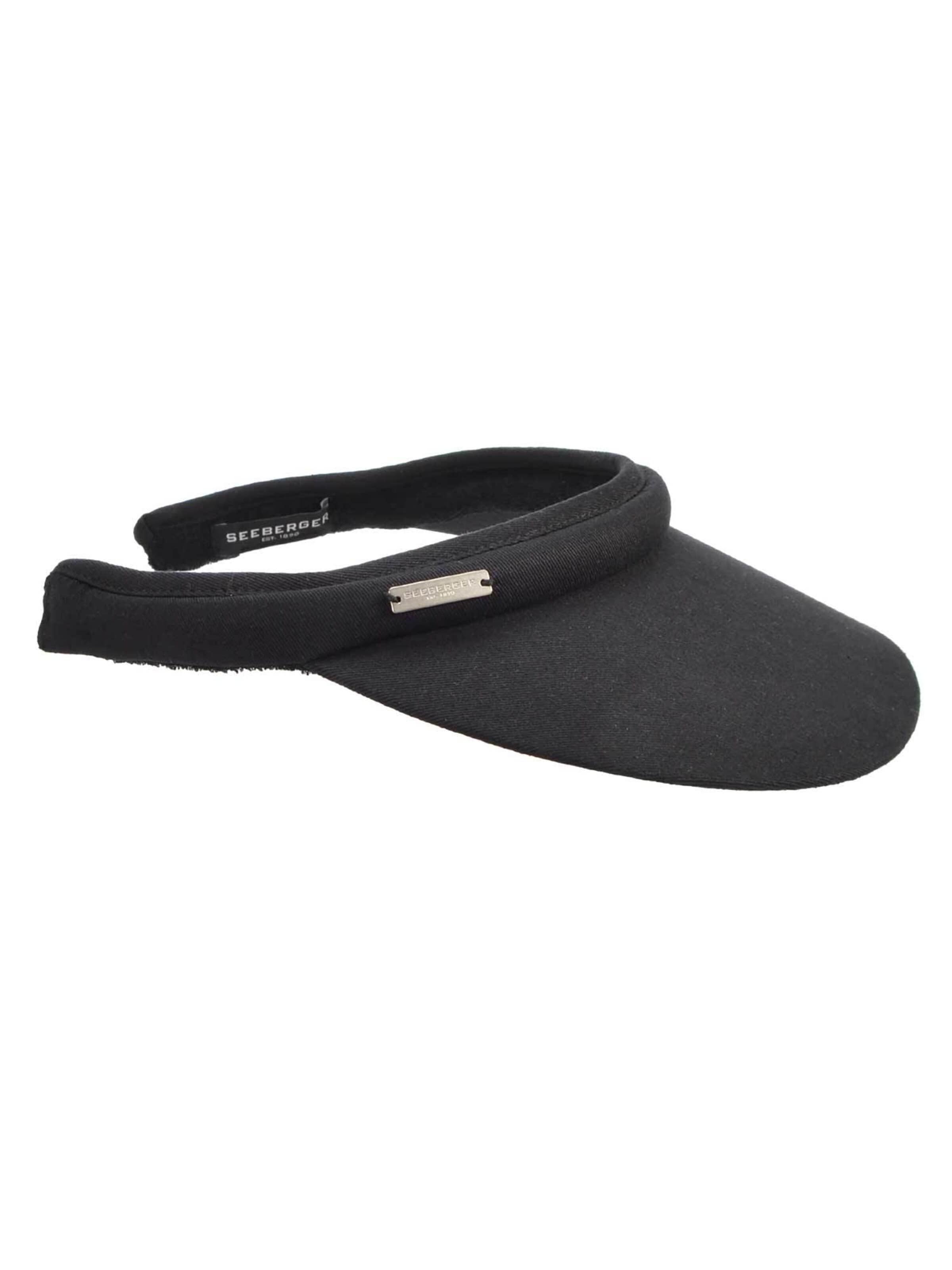 Seeberger Cap 'Visor' in Schwarz: Vorderseite
