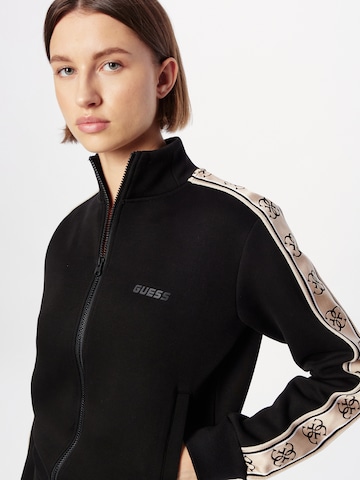 GUESS Sportsweatjacke 'Britney' in Schwarz