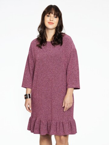 Yoek Dress 'SPARKLE' in Pink: front