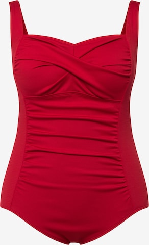 Ulla Popken Swimsuit in Red: front