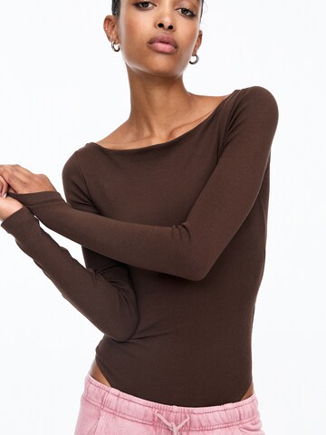 Shirtbody Pull&Bear en marron