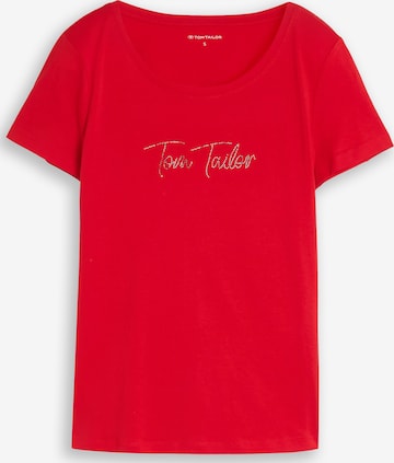 TOM TAILOR Tričko – červená: přední strana