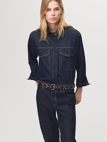 MANGO Široke hlačnice Kavbojke 'AYLIN' | modra barva