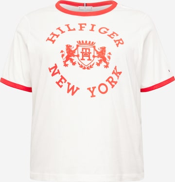 T-shirt 'VARSITY' Tommy Hilfiger Curve en blanc : devant