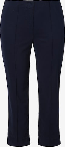 Ulla Popken Slimfit Broek in Blauw: voorkant