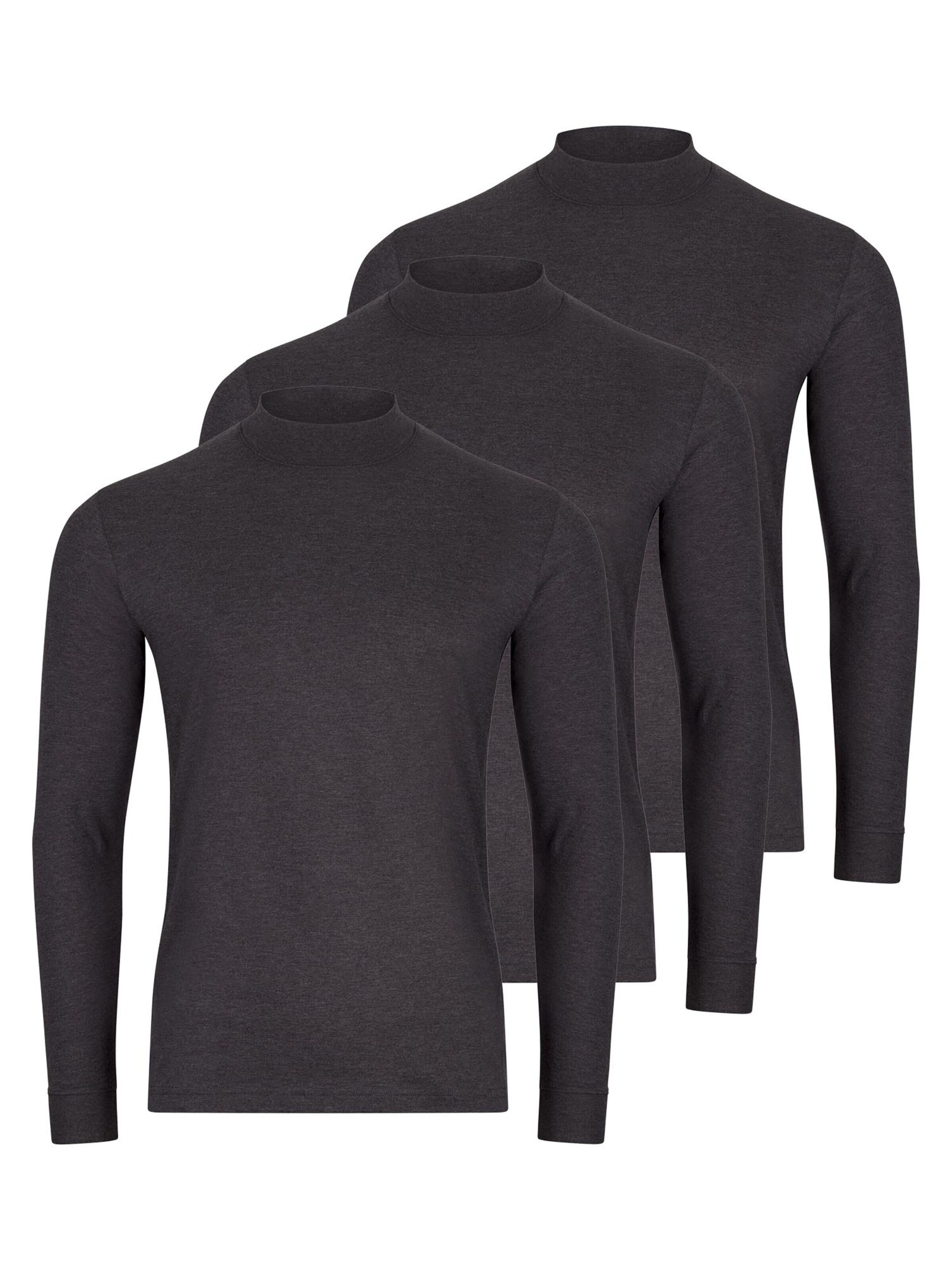 Ragman Shirt 'Basic' in Grijs: voorkant