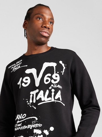 19V69 ITALIA Sweatshirt 'BASTIAN' in Zwart