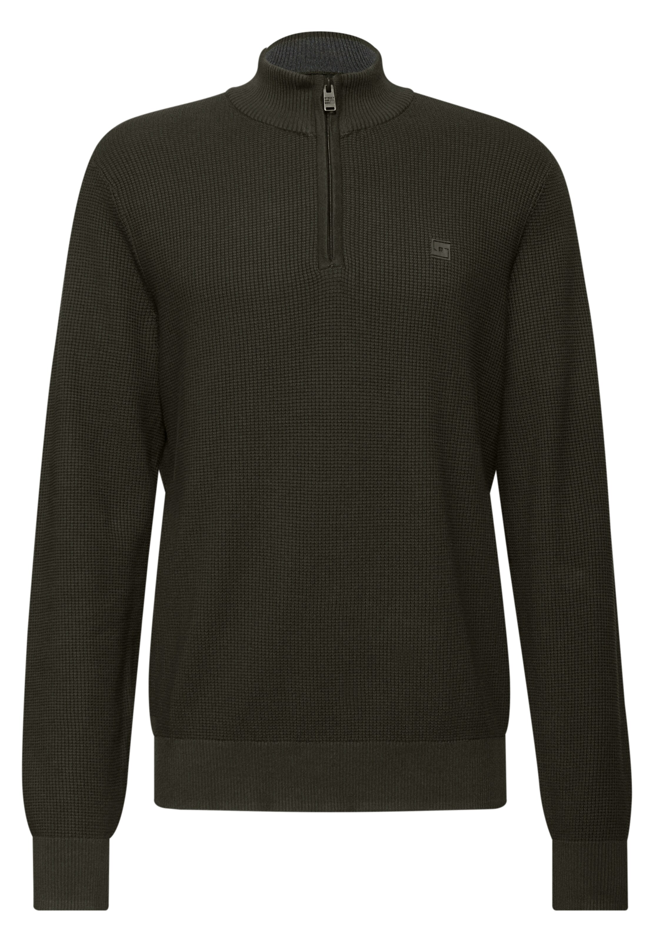 Street One MEN Pullover in Grün: Vorderseite