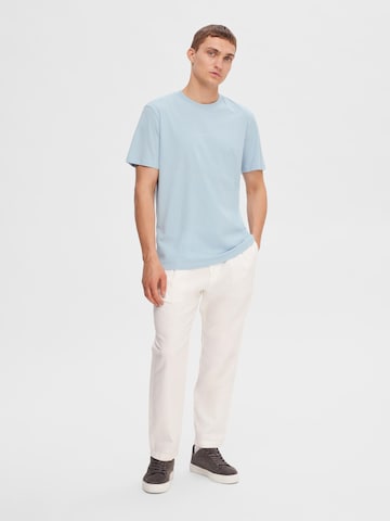 T-Shirt 'ASPEN' SELECTED HOMME en bleu