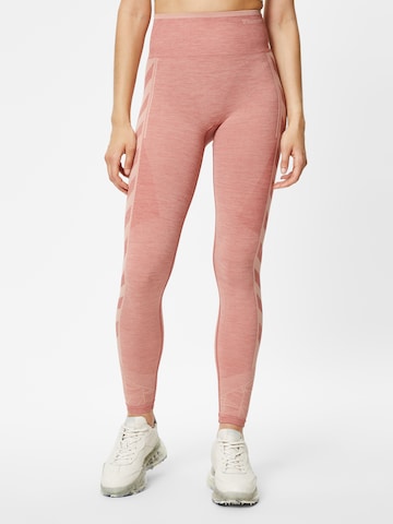 Skinny Pantalon de sport 'Energy' Hummel en rose : devant