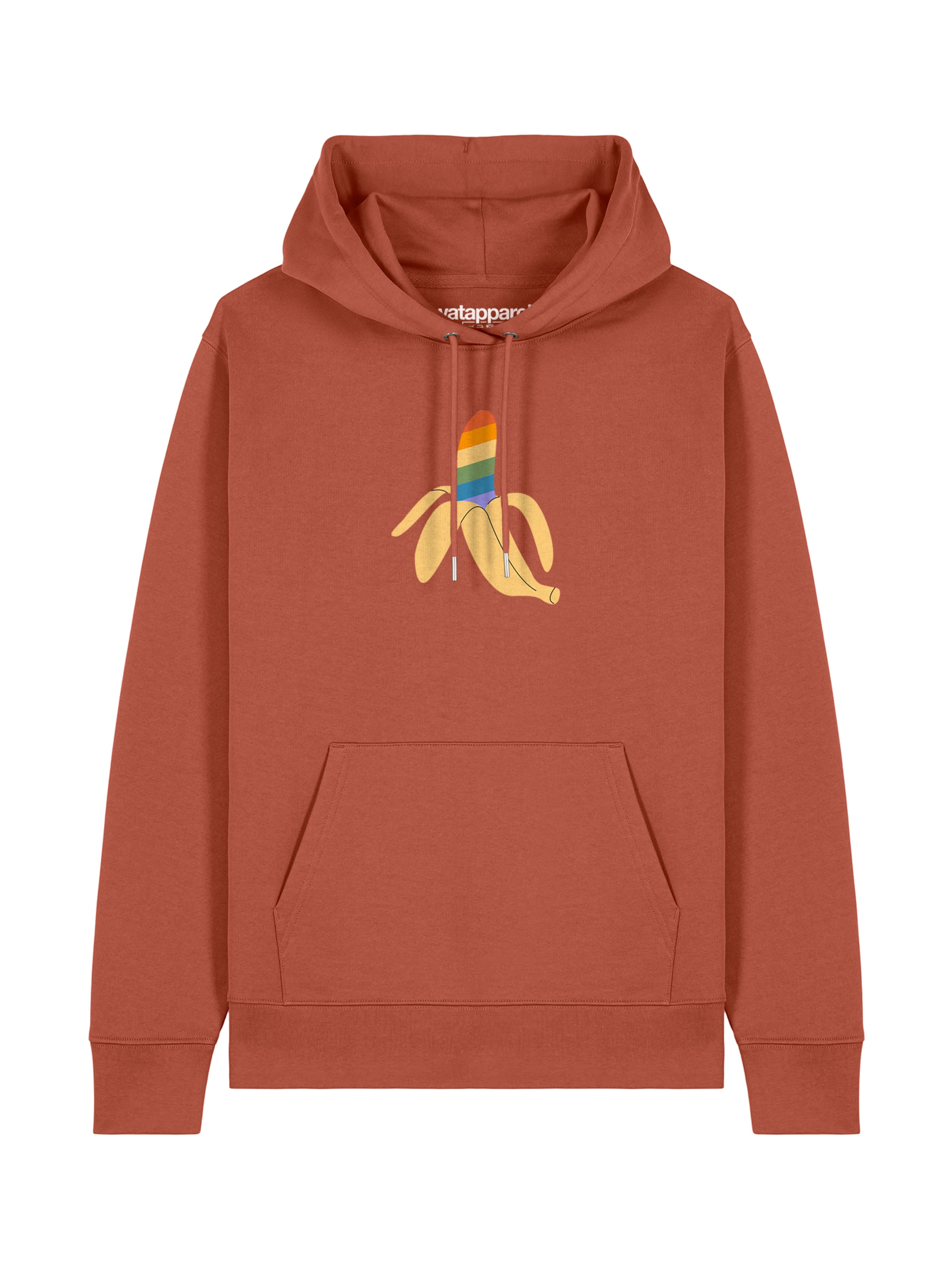 Sweat-shirt 'Rainbow Banana' Watapparel en marron : devant