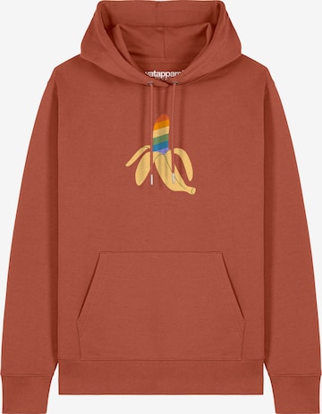 Sweat-shirt 'Rainbow Banana' Watapparel en marron : devant