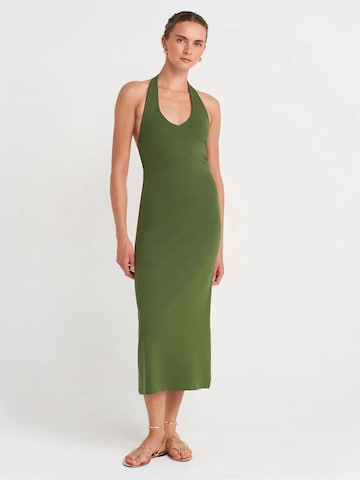 Dilvin - Vestido em verde: frente