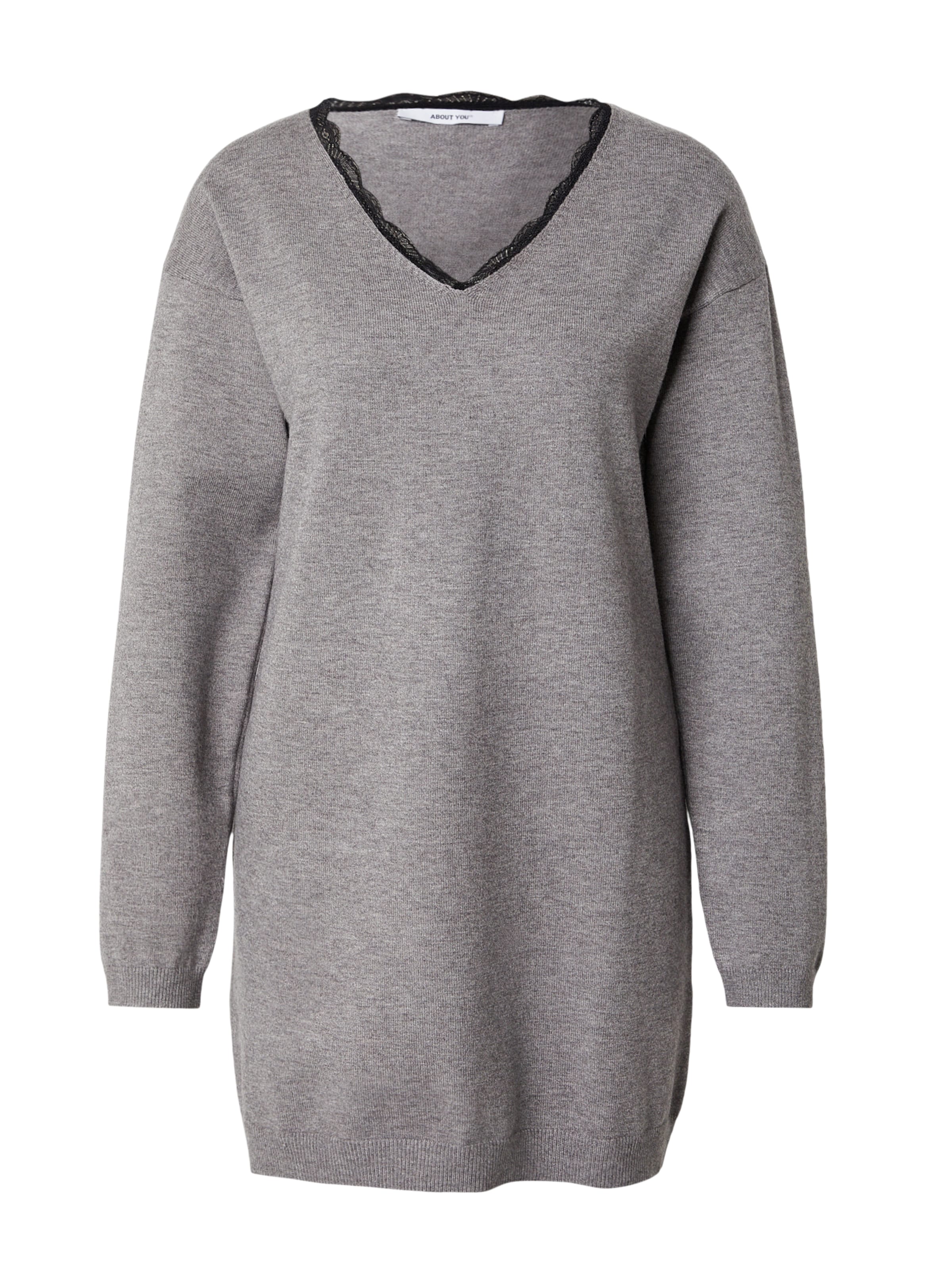 ABOUT YOU Gebreide jurk 'Sally' in Grijs: voorkant