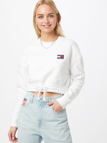 Tommy Jeans Sweatshirt in Weiß: predná strana