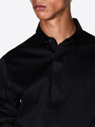 Coupe slim Chemise 'Camicia AX ARMANI EXCHANGE da Uomo - 8NZCBD0113' ARMANI EXCHANGE en noir