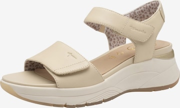 Sandales Tamaris en beige : devant