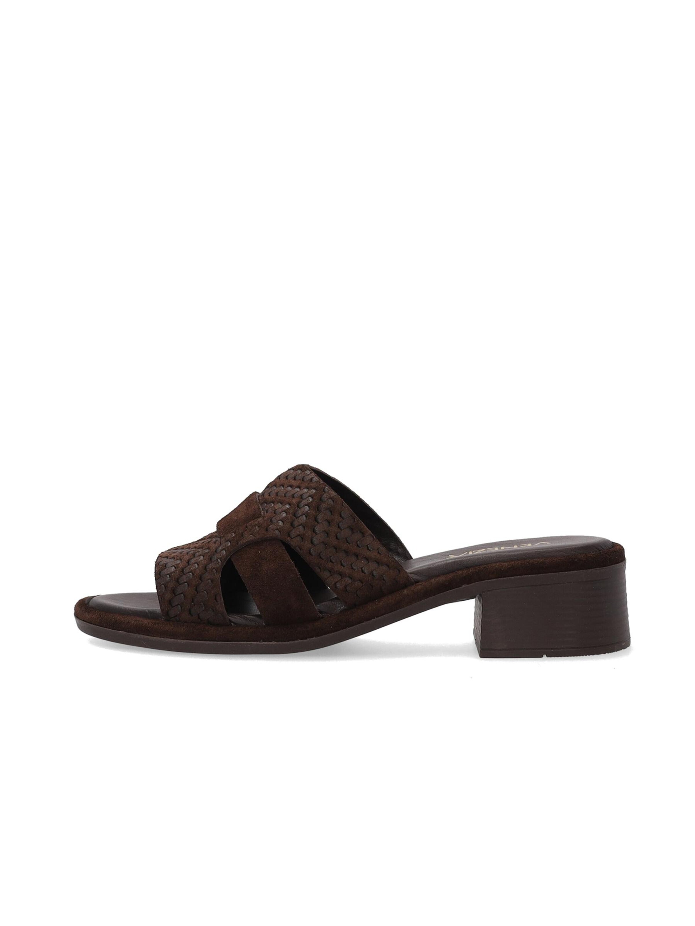 VENEZIA Mules 'Venezia' in Brown: front