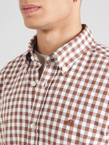 BOSS Regular fit Риза 'ROAN' в кафяво