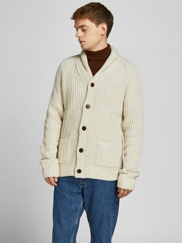 JACK & JONES Strickjacke in Beige