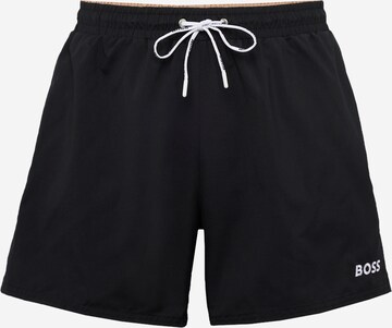 BOSS Board Shorts 'Dogfish' in Black: front