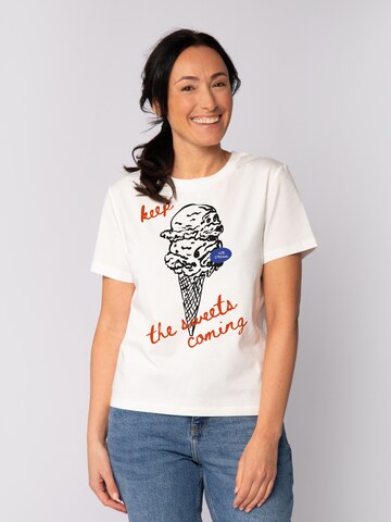 Watapparel Shirt 'Ice cream' in White: front