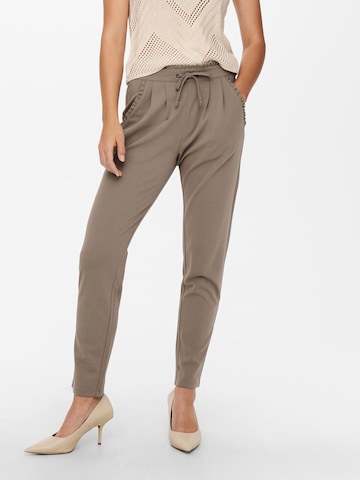 JDY Regular Pleat-Front Pants 'Catia' in Grey: front