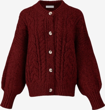 SASSYCLASSY Oversizestrickjacke in Rot: Vorderseite