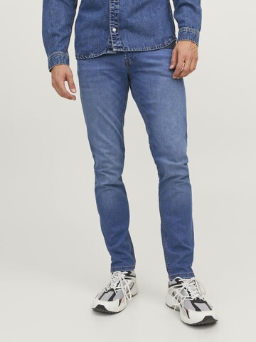 JACK & JONES Слим фит Дънки 'Glenn' в синьо: отпред
