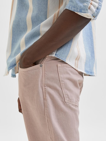 Regular Jean 'ALDU' SELECTED HOMME en beige