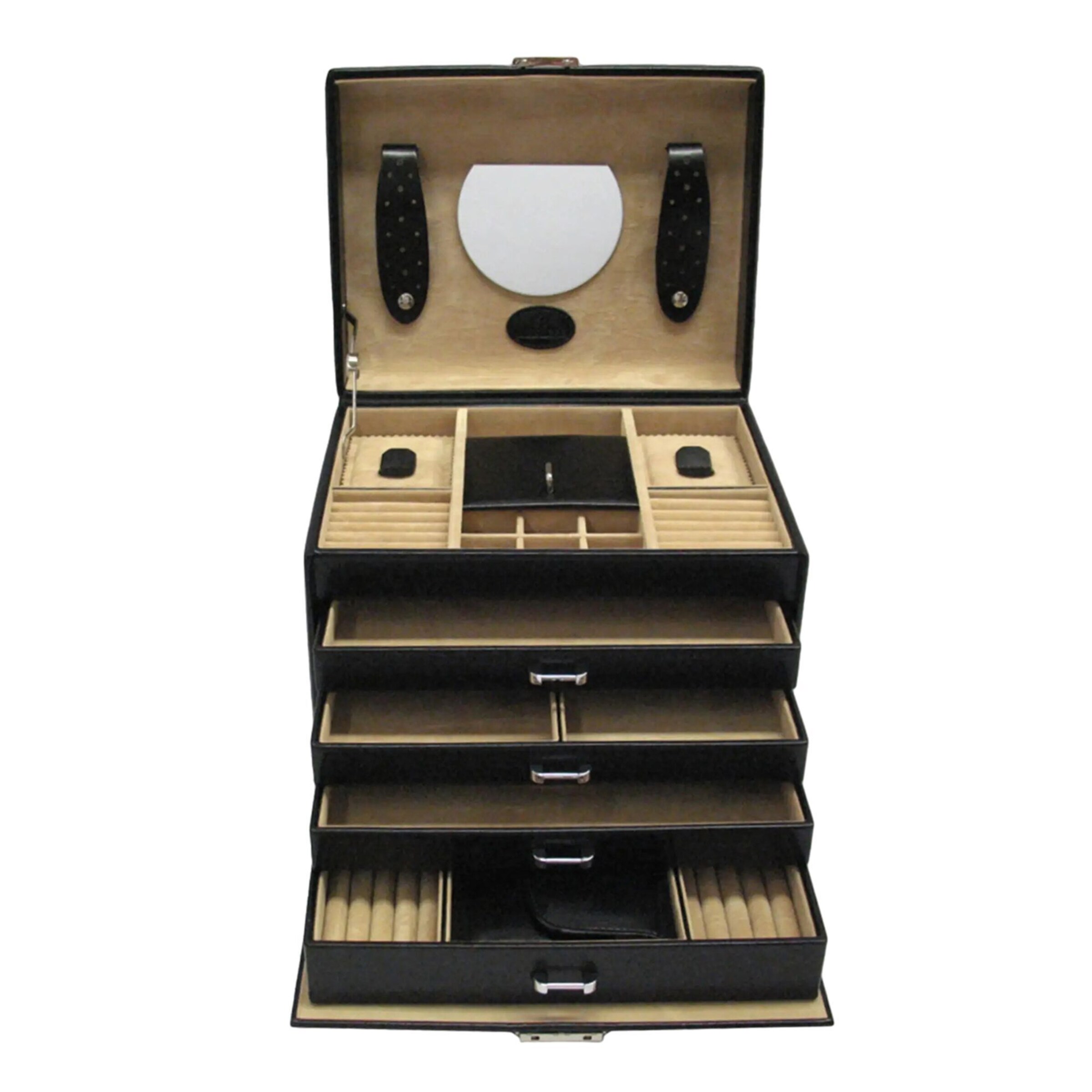 WINDROSE Sieraden-bewaring 'Merino' in Zwart