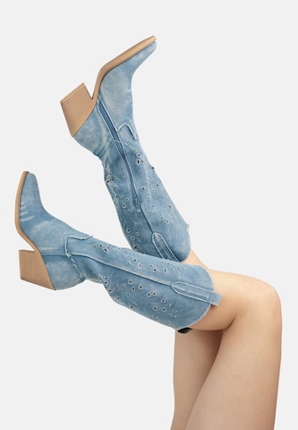 Salinyang Comwboystøvler i blå: forside