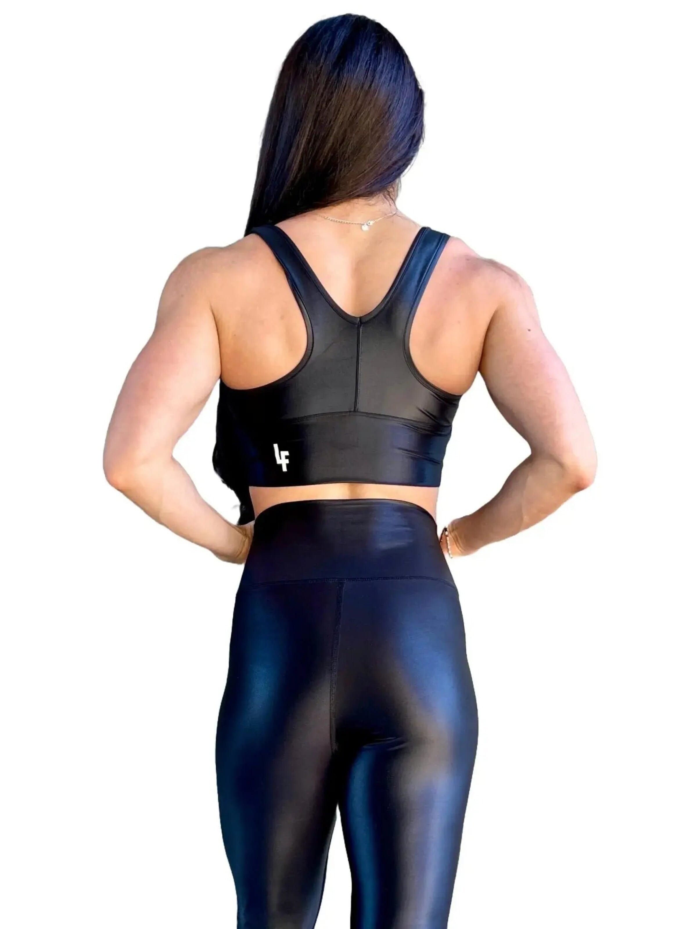 Top sportivo 'Top Adela Pearl Shine' di LUXFEEL in nero