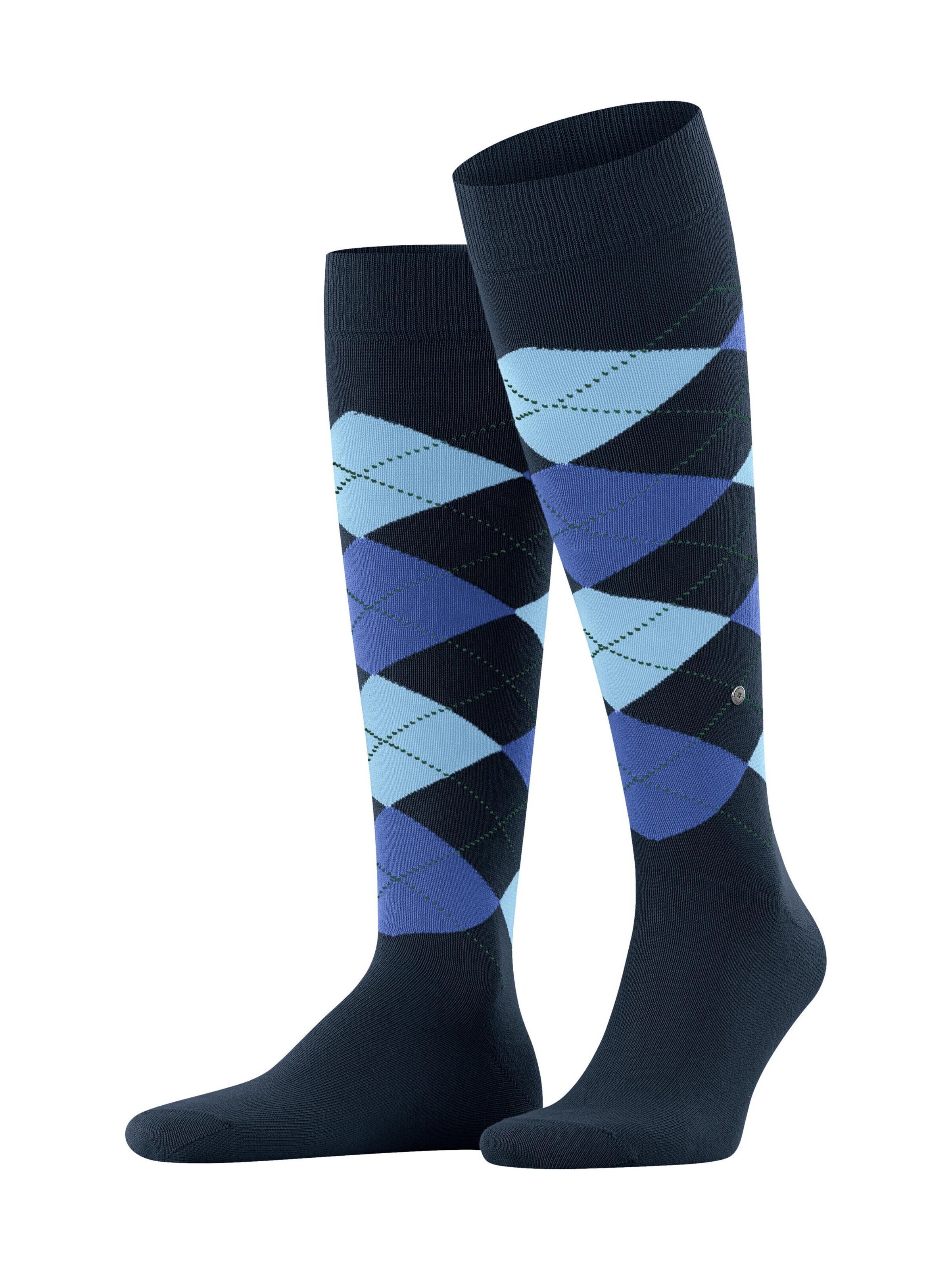 BURLINGTON Knee High Socks 'King' in Blue: front