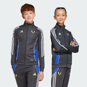 ADIDAS PERFORMANCE Sports sweat jacket 'Messi' in Grey: front